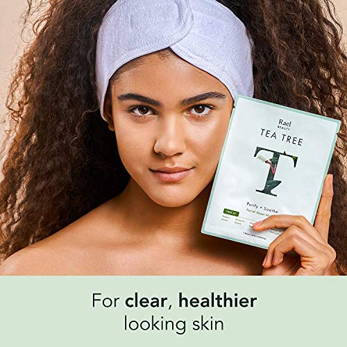 Rael Spot Care Bundle - Microcrystal Spot Cover (9 Count) & Rael Bamboo Facial Sheet Mask (Tea Tree, 5 Count)