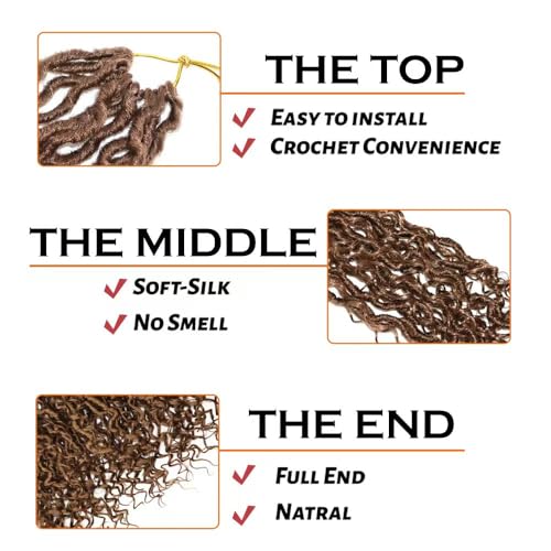 Goddess Faux Locs Crochet Hair 20 Inch Pack of 8 for Women - #30