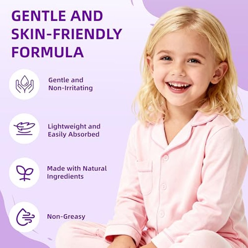 Magnesium Lotion for Kids & Babies, Lavender Magnesium Cream for Sleep, Soothing Relief & Relaxation, Topical Magnesium Buttur, Apply to Legs, Arms, Stay Calm at During The Night (4 oz, Lavender)