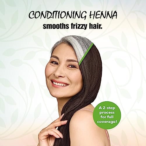Henna Hair Color & Conditioner Set - Semi-Permanent Red Dye for Gray Hair, 2-Pack