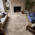 Machine Washable Area Rug 6x9 for Living Room & Bedroom - Brown/Red/Multi