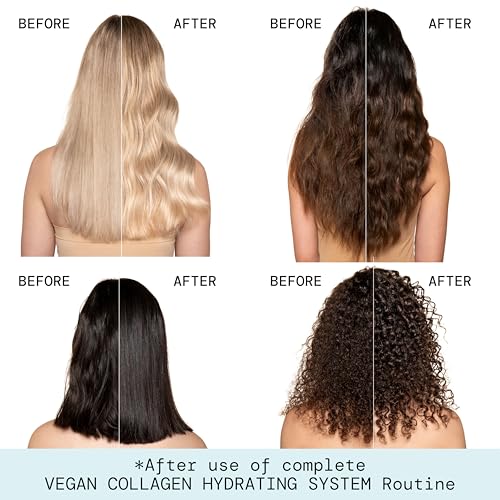 Pacifica Hair Conditioner - Vegan Collagen Hydrating, Haircare, Avocado Oil, Vitamin B5, Add and Restore Shine, For Dry and Damaged Hair, Sulfate and Silicone Free, Hair Care, 8 fl oz (1 Count)