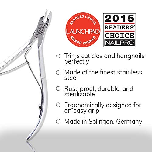 Mehaz Cuticle Nipper 777 - 4 Inch Handle, Stainless Steel Cobalt, Precision Manicure Tool