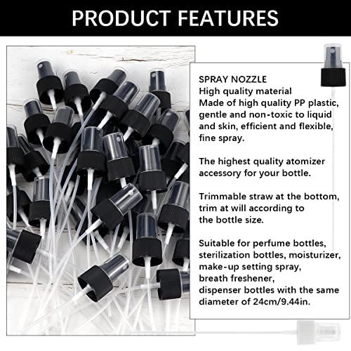40 Pcs Fine Mist Spray Bottle Nozzles Replacement Pump Heads for Cosmetic Bottles
