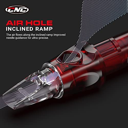 CNC 15RM Disposable Tattoo Needles Cartridge 20Pcs Round Magnum Red Variation
