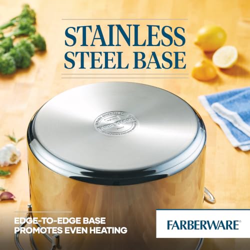 16 Quart Stainless Steel Stockpot with Lid - Heavy Duty Cookware for Soup Chili & Broth - Variation of Stockpot 16 Quart
