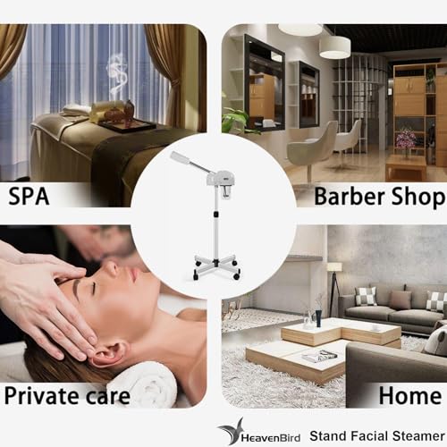 White Professional Ozone Facial Steamer with Touch Control - Skin Spa Equipment