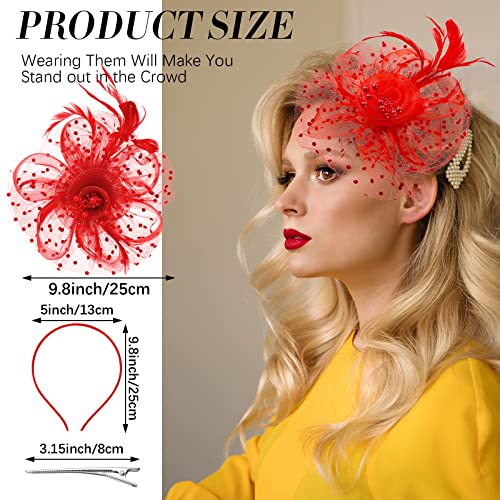 Fascinator Hats for Women Tea Party & Church - Classic Color, 8 Pack