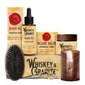 Whiskey & Granite Beard Kit for Men ? 100% Natural Ingredients (Mountain Shine). Includes beard oil and balm, comb, brush, and scissors.