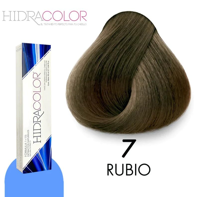 Hidracolor Professional Hair Color Cream hair color dye 90ml (7 Rubio, 3.04 fl oz)