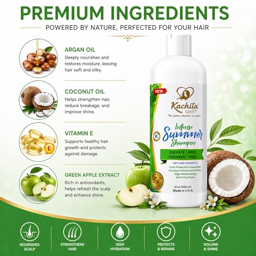 Kachita Spell Intense Summer Hydrating Shampoo 32 Fl Oz for Dry & Color-Treated Hair - Pack of 1