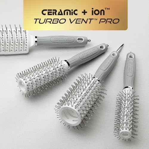 Olivia Garden Ceramic Ion Turbo Vent Pro Hair Brush 2 Inch Small