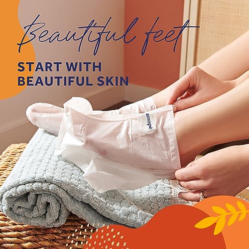 Amop? Pedi Mask 20-Minute Foot Mask, Intensely Moisturizing Socks, Self-Care, Time to Get Nuts with Macadamia Nut Oil, Urea & Vitamin Complex for Long Lasting Hydration, 3 pair (Packaging May Vary)