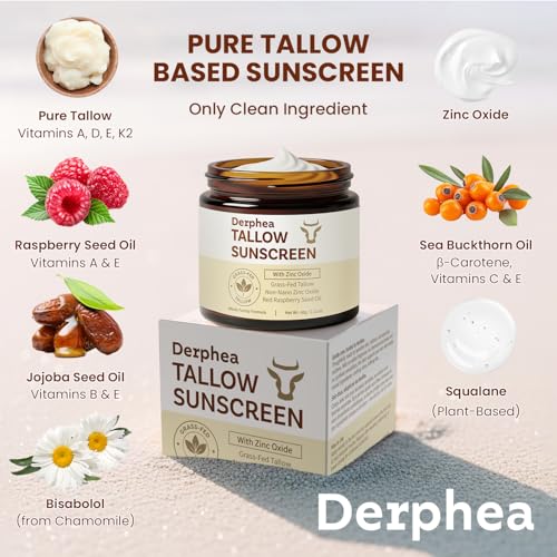 Tallow Honey Balm & Sunscreen Set for Mature Skin – Natural Organic Moisturizer with Zinc Oxide – Variations of THIS Listing