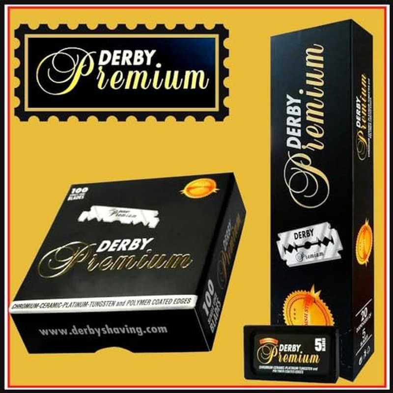 600 "Derby Premium" Single Edge Razor Blades for straight razor