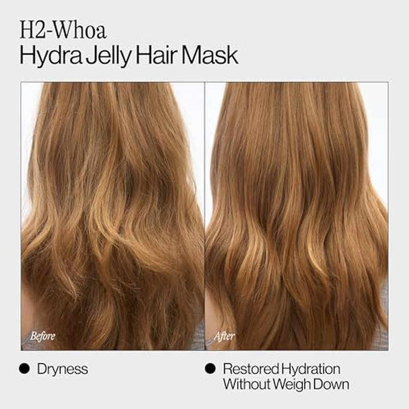 Eva NYC Hydrating Jelly Hair Mask for Long-Lasting Hydration - Infused with Hyaluronic Acid and Squalane - Lightweight Jelly Texture Hydrating Mask- For All Hair Types - Jasmine Scent - 8.4 fl oz