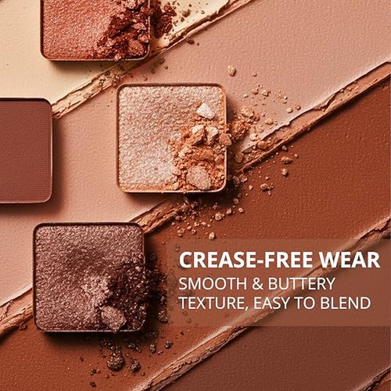 Lamora Bronze Eyeshadow Palette - 12 Soft Warm Brown Shadows, Multi-Use Eye Makeup Palette with Matte & Shimmer Finishes, Ultra-Blendable Everyday Neutrals, Long-lasting Wear Travel Makeup with Mirror