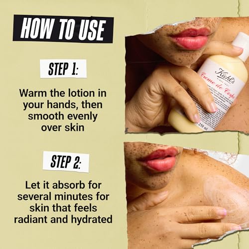 Kiehl's Creme de Corps Body Lotion with Cocoa Butter - 8.4 Fl Oz / 250 ml, Fast Hydration