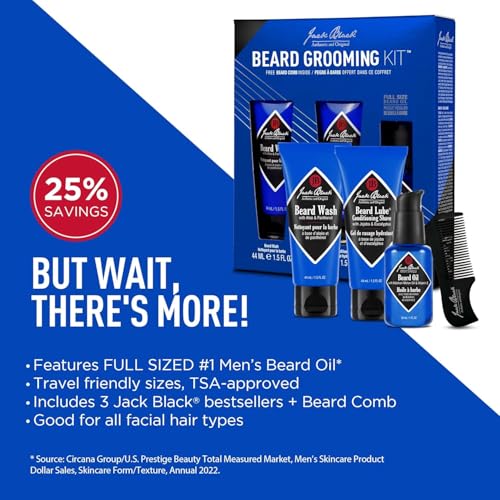 Travel Size Beard Grooming Kit for Men – Beard Care Set