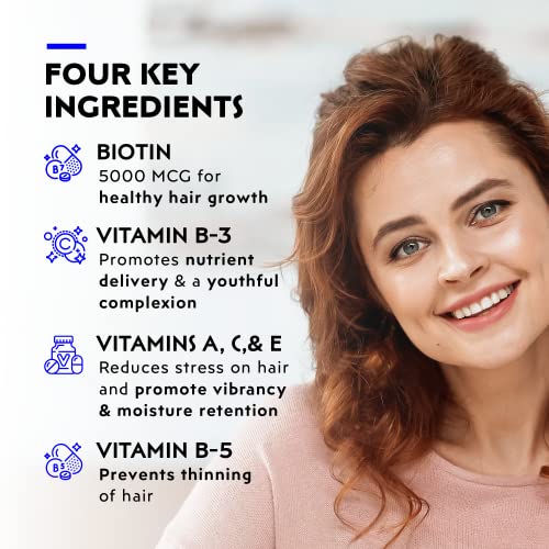 Multivitamin for Hair, Skin & Nails - 60 Count Elon Matrix 5000 Pack of 2