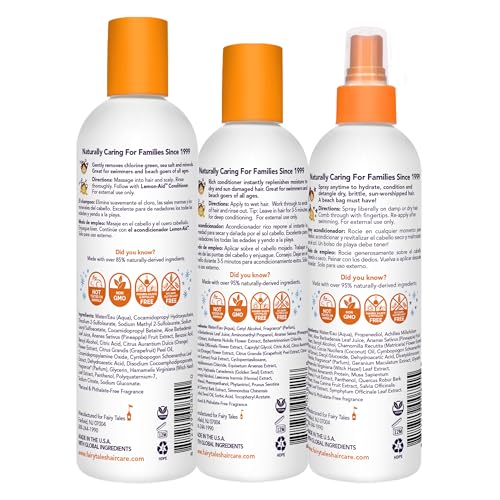 Kids Swim Shampoo Conditioner Spray 3-Pack Natural Chlorine Removal - Variation of Shampoo + Conditioner + Spray / 6.67 Fl Oz