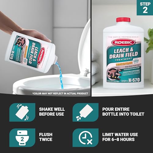 Septic System Maintenance Kit with Bacterial Treatment - 4 Quarts All-in-One Care Solution