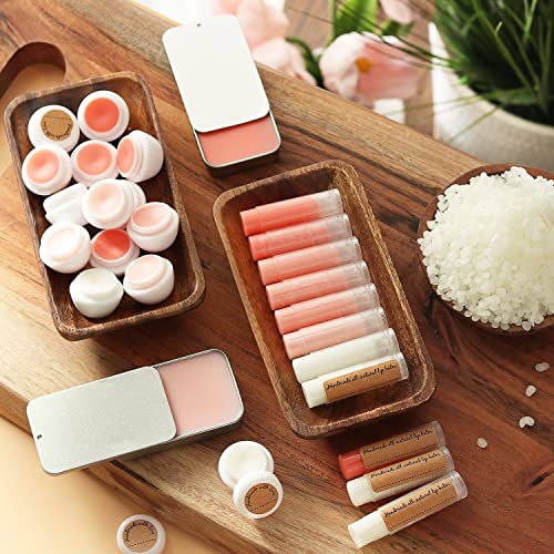 CraftZee ?????????????? Lip Balm Making Kit. DIY Lip Gloss Pack, Natural Beeswax, Shea Butter, Sweet Almond Oil, Essential Oils, Tools, Instruction Manual, Adult Craft Kit