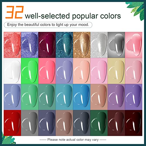 JODSONE 32-Color Gel Nail Polish Kit with UV Light & Manicure Tools - Variation KIT-2