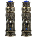 Beaupretty Dubai Perfume Bottle Empty Glass Refillable Vintage Style Perfume Storage Bottle 3.14X1.88X0.94 Inch Middle East Attar Container for Essential Oils