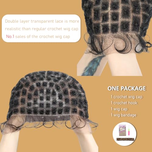 Double Full Lace Crochet Wig Cap with Baby Hair & Breathable HD Lace - 100 Sections