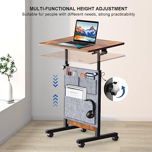 Height Adjustable Standing Desk with Wheels & Bag - 16x24 Inch
