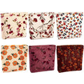 Graceful 6 Pack Corduroy Makeup Bags Small Cosmetic Pouches Portable for Purse