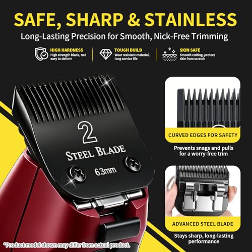 3-1/2 Replacement Blade for Clippers - Fits Oster, Wahl, Andis Trimmers - Steel