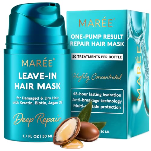 Deep Conditioning Leave-In Hair Mask for Damaged & Color-Treated Hair - 1.7 Fl Oz