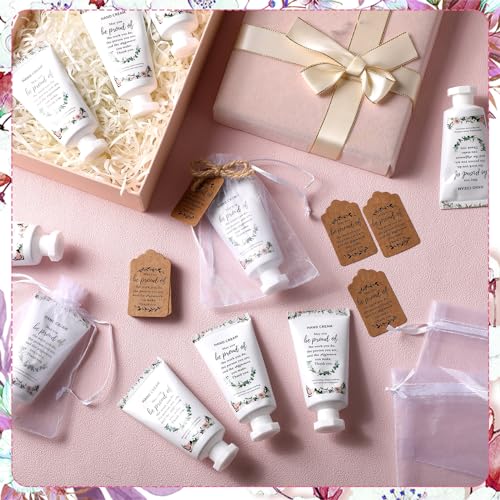48 Sets Employee Appreciation Gifts Thank You Team Gifts Hand Mini Lotion Bulk Inspirational Travel Size Hand Cream for Employee Staff Coworker Team Teacher Party Favors(Cute)