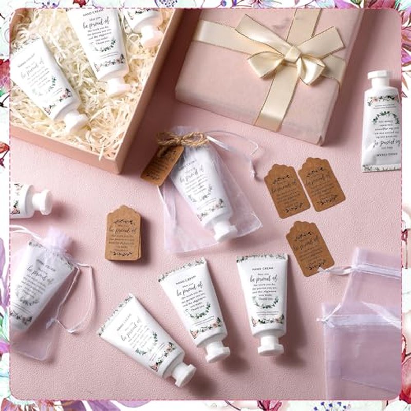 48 Sets Employee Appreciation Gifts Thank You Team Gifts Hand Mini Lotion Bulk Inspirational Travel Size Hand Cream for Employee Staff Coworker Team Teacher Party Favors(Cute)