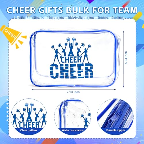 Blue Cheerleading Goodie Bags 20 Pcs Waterproof 7x5 Inch Party Gifts