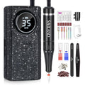 SAVILAND Portable Electric Nail Drill 35000RPM for Professional Nail Techs - Black