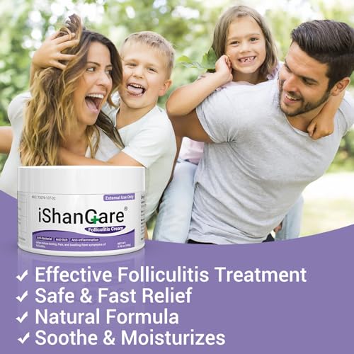 Folliculitis Treatment Cream - Natural Relief for Itching Redness & Inflammation - 3.53 Oz - Variation 1