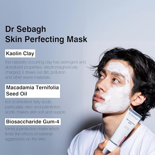 Dr Sebagh Skin Perfecting Mask (5.1 fl oz)- Purifying Clay Skin Care Face Mask for Clogged Pores & Excess Oil - Deep Cleansing Skincare Mask - Facemask Skincare for Clear, Refined Skin
