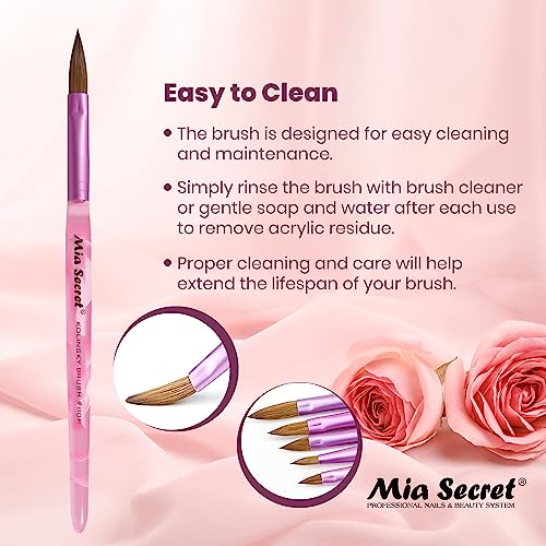 Mia Secret Oval Kolinsky Nail Brush Size #8