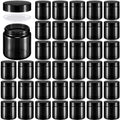 Norme 36pcs 4oz Glass Cosmetic Jars with Black Lids - Reusable & Leakproof