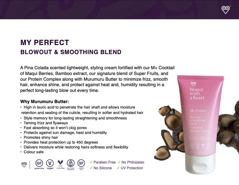 Hair Smoothing Cream for Blowouts and Frizz Control - Pina Colada Scented