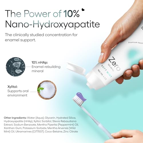 Nano Hydroxyapatite Fluoride-Free Toothpaste for Enamel Repair & Sensitive Teeth - Mint, 4oz