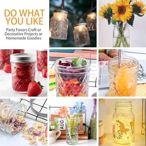 8oz Mason Jars with Lids 16-Pack | Canning, Jelly & Food Storage