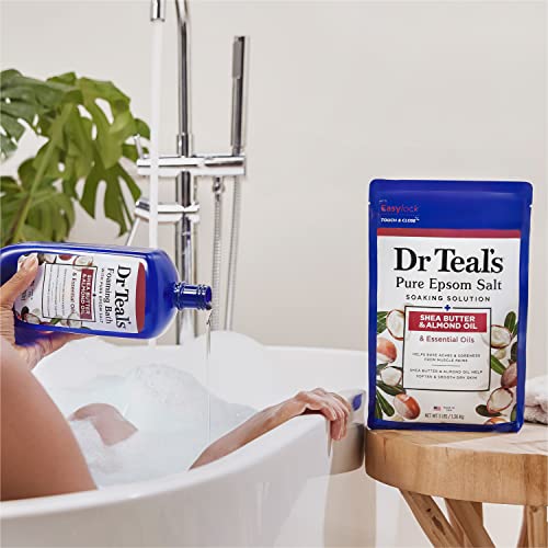 Dr Teal's Shea Butter & Almond Foaming Bath with Epsom Salt - Self-Care, Pack of 4