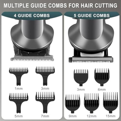 Hatteker 8-in-1 Multi-Functional Grooming Kit for Men - Gray