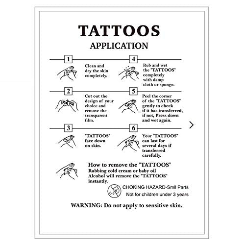 6 Sheets Temporary Tattoos of a Symbol Yin and Yang Druidic Yggdrasil Tree Temporary tattoo Neck Arm Chest for Women Men Adults Jewelry Tattoo