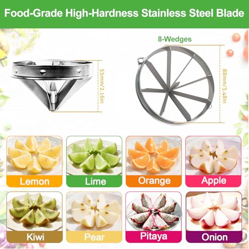 Commercial Lemon & Lime Cutter - 8-Section Stainless Steel Wedger - NSF Certified, Easy Use