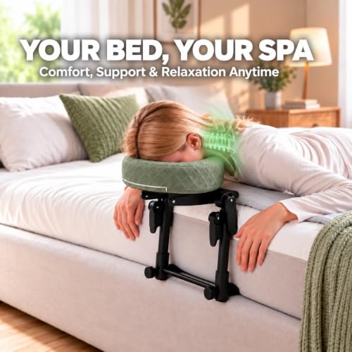 Green Massage Headrest for Bed - Fits 6-17 Inch Mattress & Pillowcases